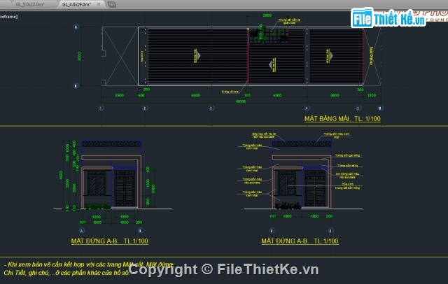 Mẫu nhà gác lửng,nhà cấp 4 5x22m,Nhà cấp 4 revit,nhà gác lửng,nhà cấp 4