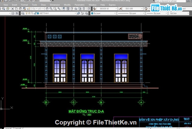 nhà cấp 4,nhà 1 tầng,bản vẽ CAd nhà  1 tầng,nhà 1 tầng 9.74x15.06m