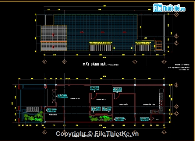 nhà cấp 4 đẹp 8.5x24m,Bản vẽ autocad,Bản vẽ nghiêng