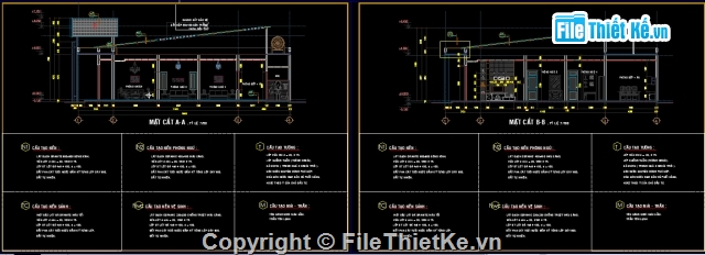 nhà cấp 4 đẹp 8.5x24m,Bản vẽ autocad,Bản vẽ nghiêng