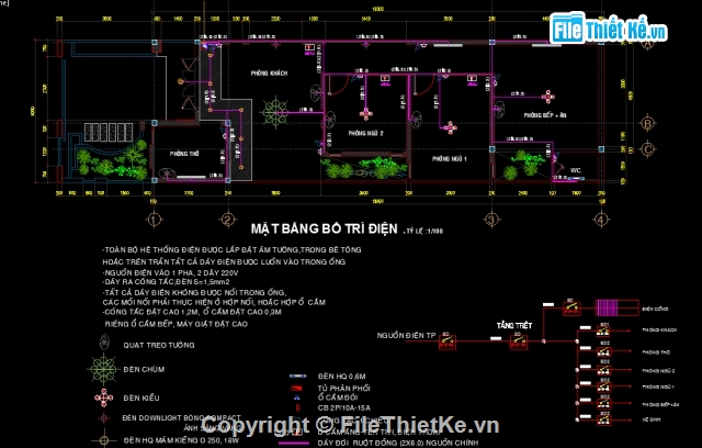 nhà cấp 4 đẹp 8.5x24m,Bản vẽ autocad,Bản vẽ nghiêng