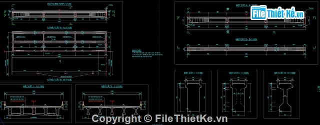 Biện pháp thi công,Bản vẽ dầm I,Bản vẽ thi công cầu dầm I24m,Cầu BTCT dầm I24m