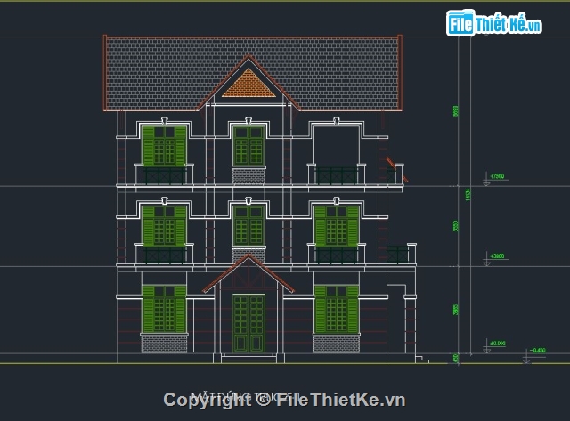 biệt thự 3 tầng,Biệt thự 3 tầng,kiến trúc biệt thự,bản vẽ biệt thự 3 tầng