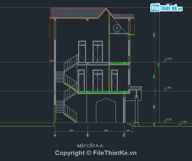 biệt thự 3 tầng,Biệt thự 3 tầng,kiến trúc biệt thự,bản vẽ biệt thự 3 tầng