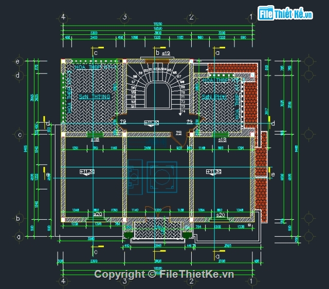 nhà 4 tầng,mẫu biệt thự 4 tầng,bản vẽ biệt thự 4 tầng,Biệt thự 4 tầng,10.2X9.465m