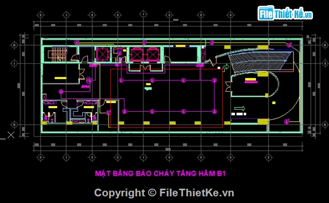 Mặt bằng phần báo cháy,phòng cháy chữa cháy,báo cháy báo trộm,hệ thống phòng cháy,Hệ thống phòng cháy chữa cháy,CAD PCCC Khách sạn