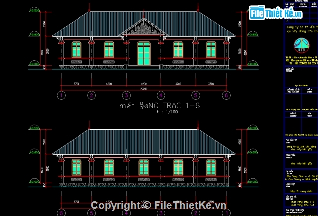 kiến trúc nhà ăn công nhân,nhà ăn công nhân,Nhà ăn 22 bàn,nhà ăn 10.5x20m