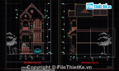 nhà phố 3 tầng,cad nhà phố 3 tầng,file cad nhà phố 3 tầng,file autocad nhà phố 3 tầng