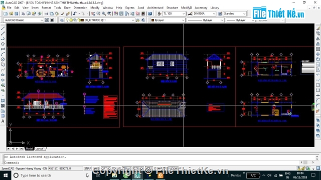 mẫu nhà sàn,cad nhà sàn,nhà sàn,nhà sàn Thủ Thừa,Nhà sàn 4.5x13.5m