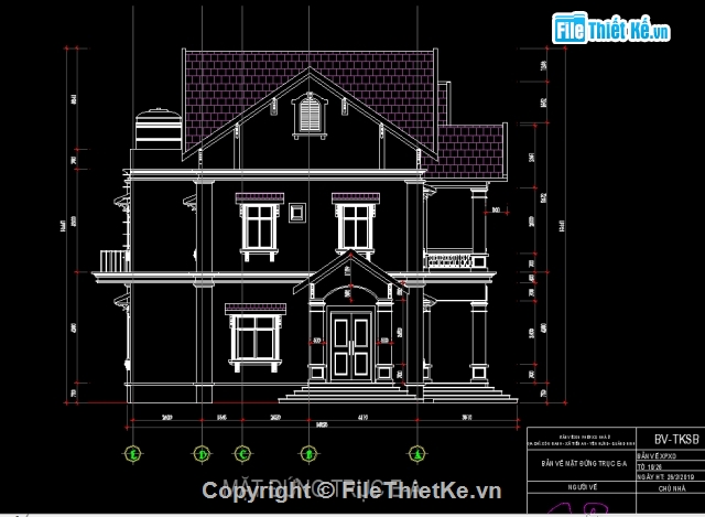 biệt thự 2 tầng,kiến trúc biệt thự,Sketchup biệt thự 2 tầng,sketchup biệt thự,bản vẽ autocad biệt thự,biệt thự 2 tầng 11x15m