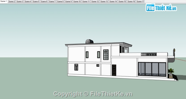 Nhà phố 2 tầng,Nhà 2 tầng CAD + SU,Nhà phố 2 tầng 8x22.5m,sketchup nhà phố 2 tầng,bản vẽ cad nhà phố 2 tầng