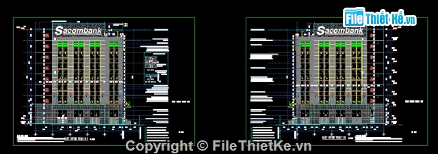 hồ sơ thiết kế ngân hàng,Sacombank,ngân hàng sacombank,bản vẽ ngân hàng,Công trình Ngân Hàng