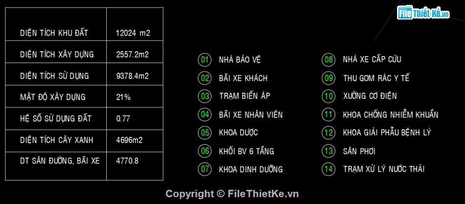 thiết kế bệnh viện 40.8x61.1m,bản vẽ bệnh viện 40.8x61.1m,bệnh viện 200 giường 40.8x61.1m,Bản vẽ kiến trúc bệnh viện,bệnh viện đa khoa,bản vẽ bệnh viện đa khoa