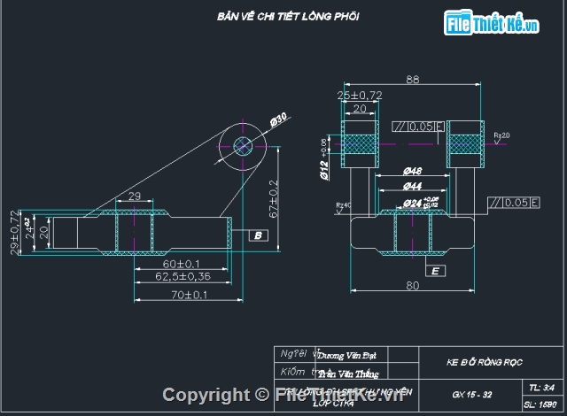 file cad đồ án,đồ án ke đỡ,ke đỡ,đồ án CNCTM