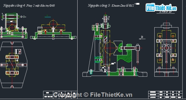đồ án máy,Cad đồ án,đồ án chế tạo máy thân đỡ