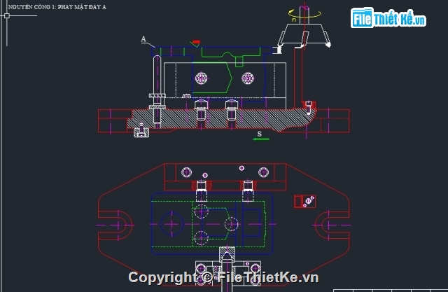 chế tạo,công nghệ,Cad đồ án,đồ án chế tạo máy thân thủy lực,thân thuỷ lực