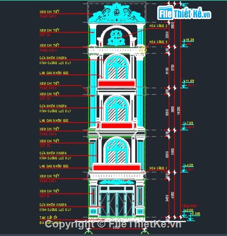 Cải tạo nhà phố đẹp,Bản vẽ cải tạo nhà phố đẹp,Bản vẽ nhà phố tân cổ điển