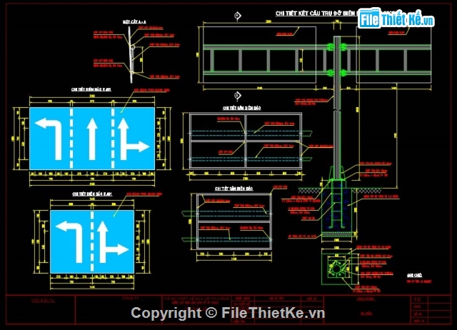 trụ biển báo,cần vươn lắp biển báo,biển báo giao thông theo QC 41:2016,cột biển báo,biển báo giao thông đường bộ,tổ chức giao thông