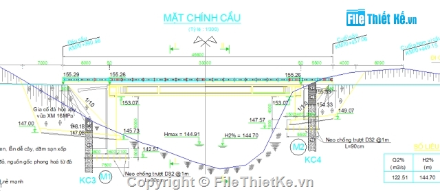 Dầm T 33m,cầu kéo mắt,cầu dầm giản đơn,cầu miền núi,bản vẽ thiết kế,bản vẽ thi công