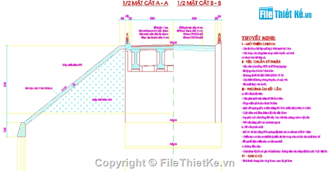 Cầu Vượt Suối 1 Nhịp I 33M Căng Sau Full Bản Vẽ+ Khối Lượng