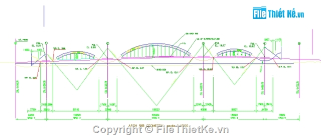 thiết kế bản vẽ,bản thiết kế,thiết kế thi công,Bản vẽ thi công,Cầu Vòm ống thép nhồi bê tông,cầu vòm