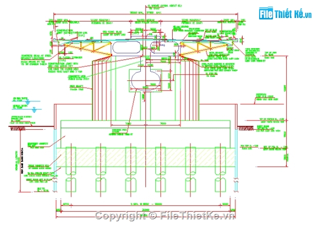 thiết kế bản vẽ,bản thiết kế,thiết kế thi công,Bản vẽ thi công,Cầu Vòm ống thép nhồi bê tông,cầu vòm