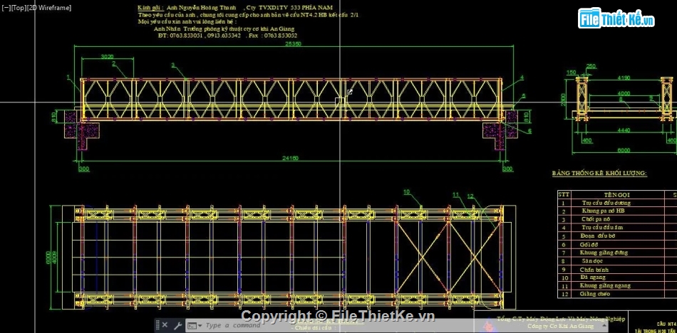 Cầu tạm,file cad cầu tạm,bản vẽ cầu tạm