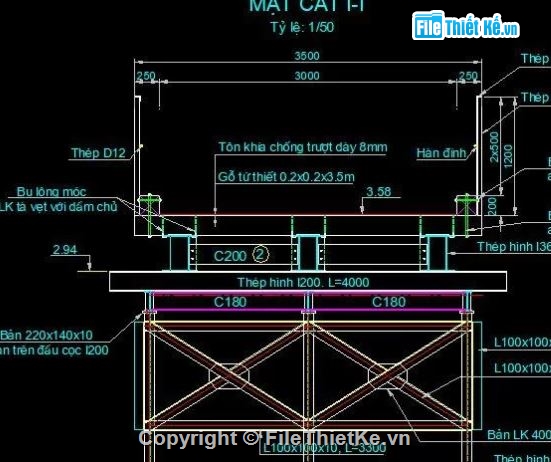 cầu tạm bằng thép,file cầu tạm bằng thép,file cad cầu tạm bằng thép