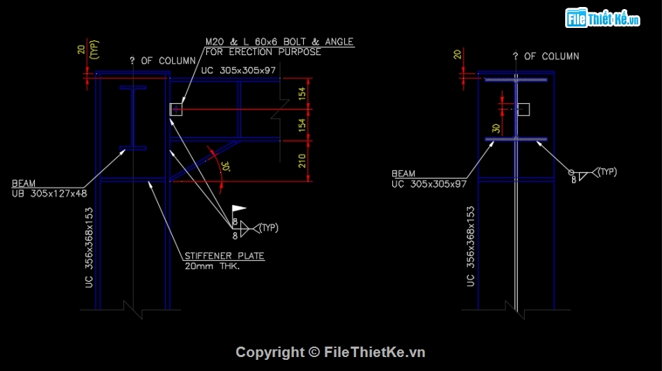 kết cấu chi tiết,kết cấu thép,chi tiết cấu tạo,chi tiết liên kết,thép hình