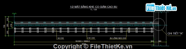 khe cầu,khe co giãn,mối nối,cao su,khe co giãn cao su,dầm I