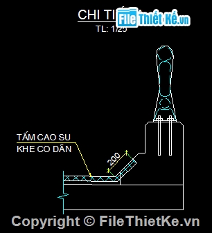 khe cầu,khe co giãn,mối nối,cao su,khe co giãn cao su,dầm I