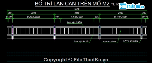 Cầu,lan can,cấu tạo,bố trí lan can,bố trí,lan can tay vịn