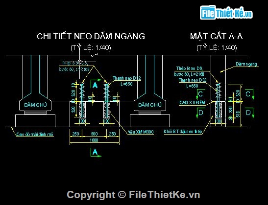 cầu dầm T,cầu thép,bố trí cốt thép của dầm ngang,cốt thép dầm ngang,cốt thép dầm