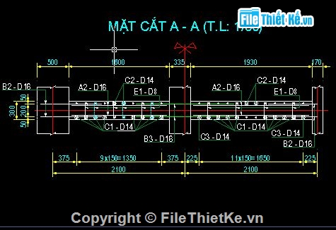 cầu dầm T,cầu thép,bố trí cốt thép của dầm ngang,cốt thép dầm ngang,cốt thép dầm