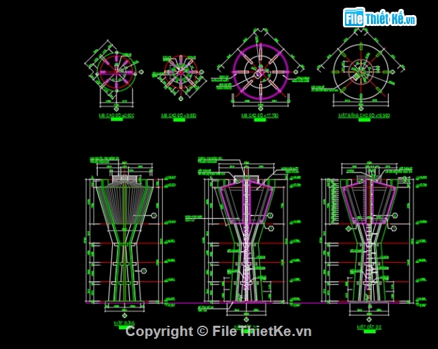 Đài nước,Thủy đài,bản vẽ đài phùn nước,cad đài phun nước,đài nước cap 15m