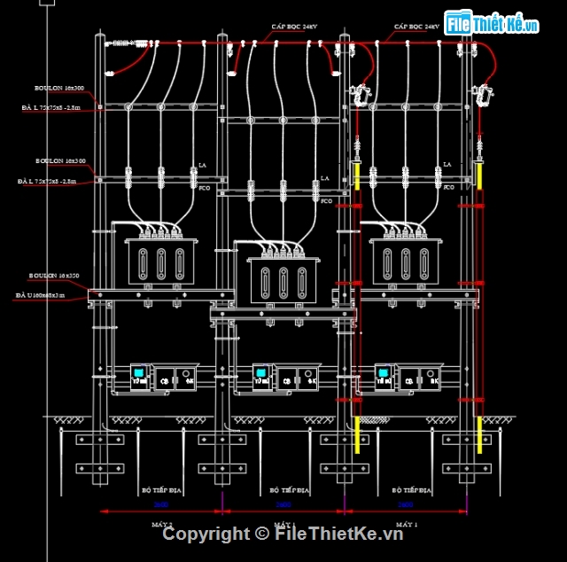 Bố trí trạm biến áp và tủ điện,Bố trí tủ điện,chi tiết trạm biến áp,đường điện trạm biến áp