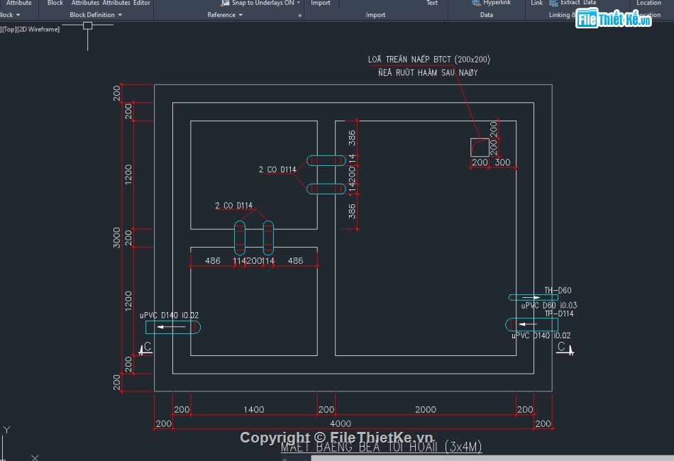 File cad bể tự hoại,chi tiết bể chứa,bể phốt,chi tiết bể lắng