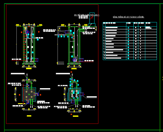 Chi tiết tủ,Chi tiết cống,autocad hố ga,Chi tiết mặt đứng,chi tiết Hố ga