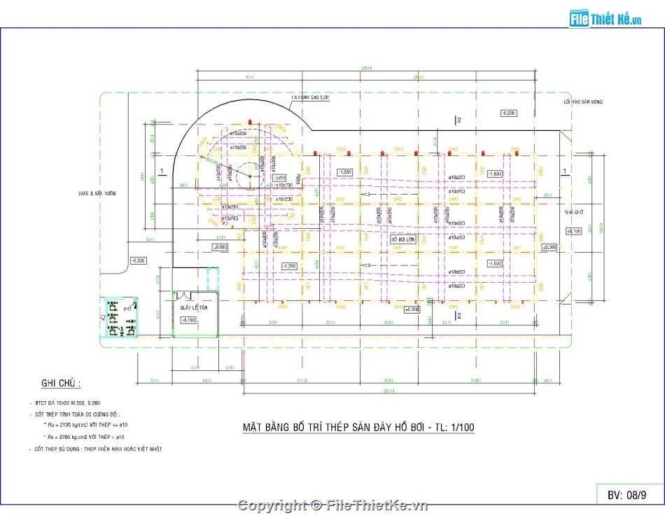 Hồ bơi 12x25m,File cad hồ bơi 12x25m,Bản vẽ hồ bơi 12x25m,Autocad hồ bơi,File autocad hồ bơi