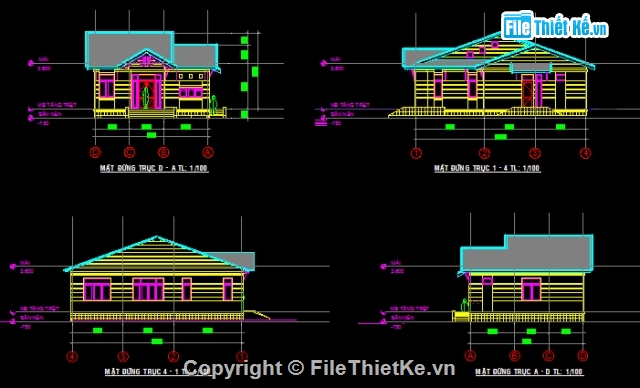 Biệt thự,Bản vẽ mặt bằng,file cad mặt bằng,biệt thự 1 tầng,nhà trệt mái thái