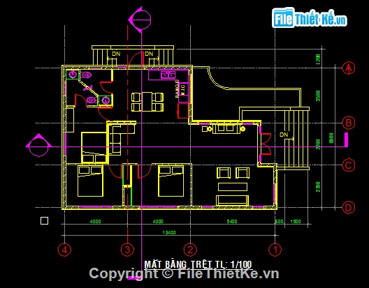 Biệt thự,Bản vẽ mặt bằng,file cad mặt bằng,biệt thự 1 tầng,nhà trệt mái thái