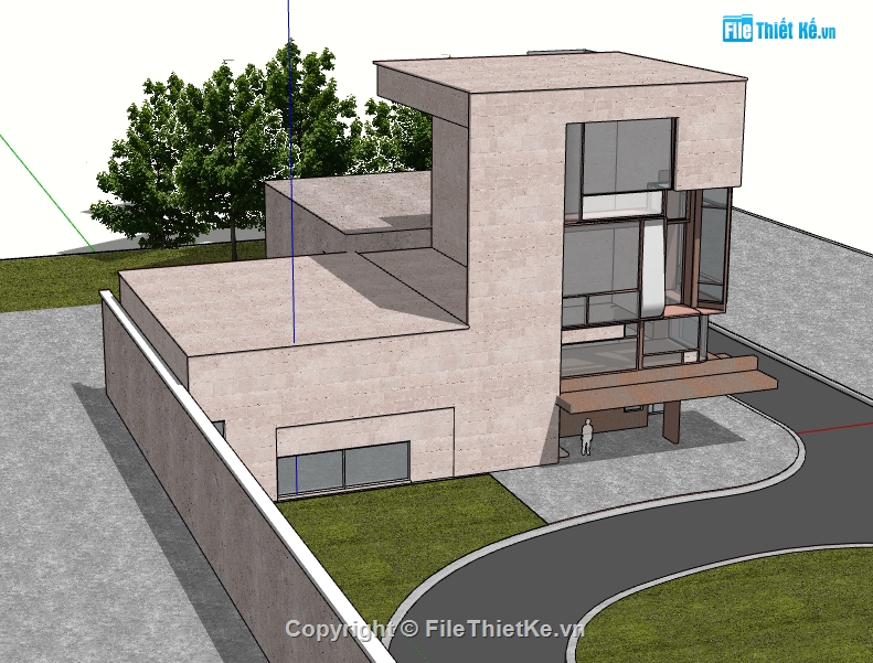 dựng 3d su nhà văn phòng,văn phòng 4 tầng file sketchup,file sketchup dựng nhà văn phòng 4 tầng