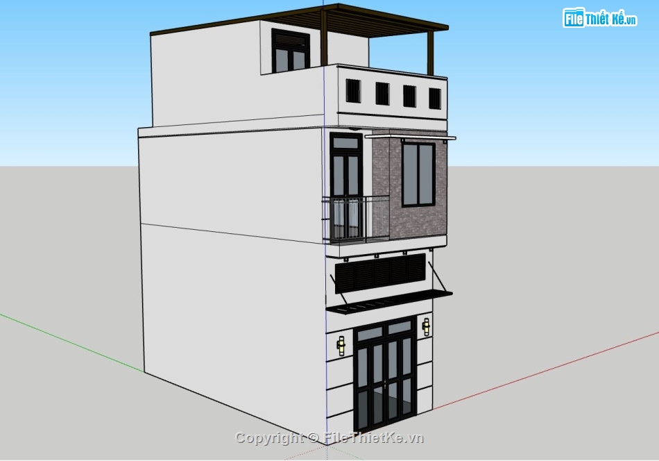 nhà phố 3 tầng,su nhà phố 3 tầng,model su nhà phố 3 tầng,phối cảnh nhà phố 3 tầng