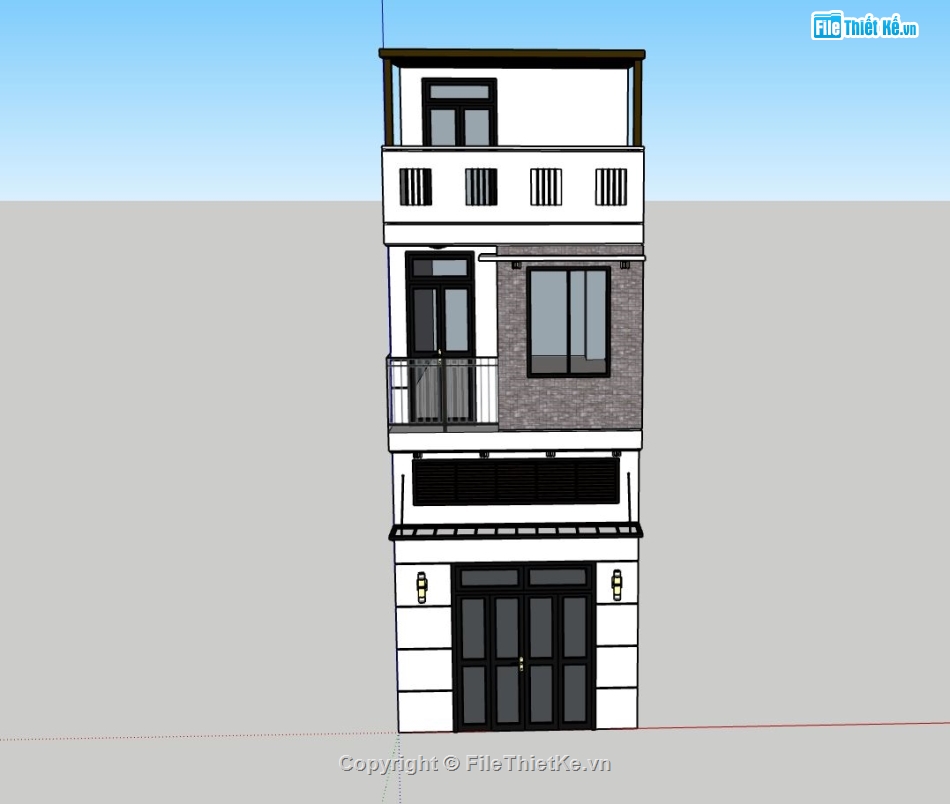 nhà phố 3 tầng,su nhà phố 3 tầng,model su nhà phố 3 tầng,phối cảnh nhà phố 3 tầng