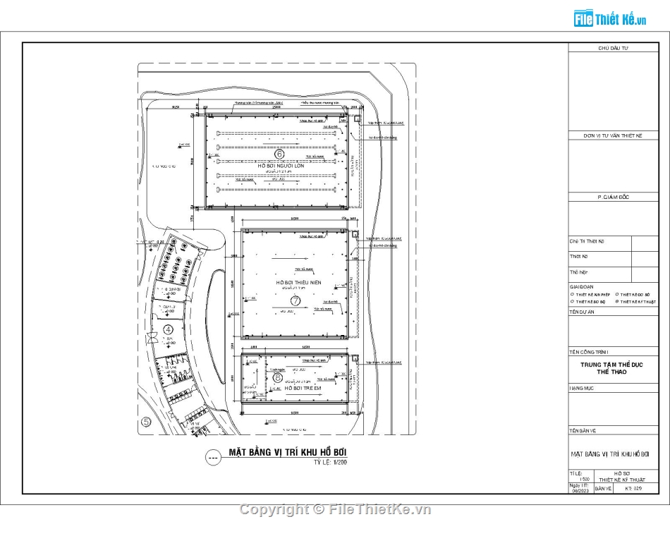 kết cấu bể bơi,kiến trúc bể bơi,file autocad bể bơi,mẫu bể bơi