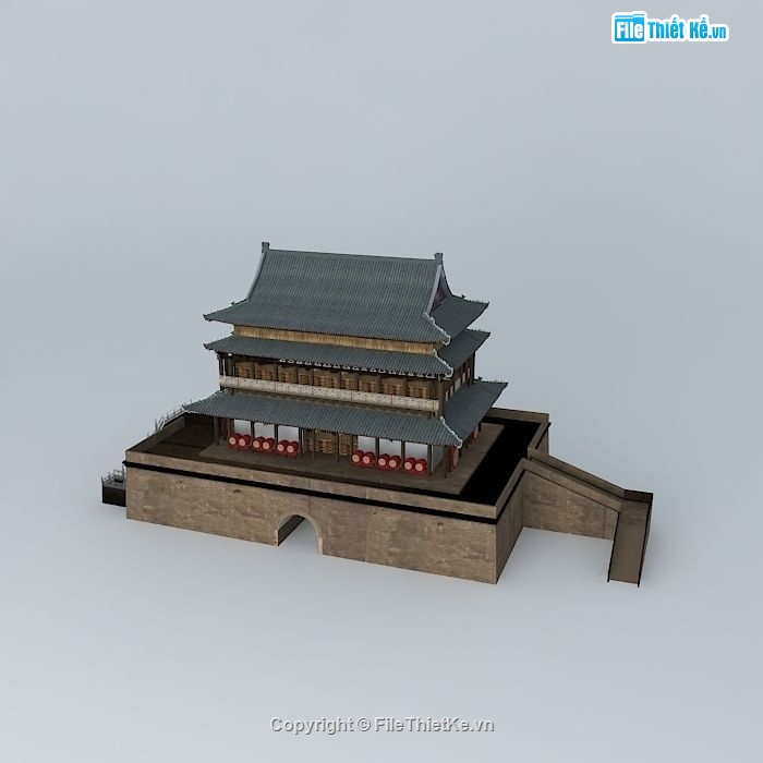 Chùa Trung Quốc,model su chùa Trung Quốc,File su chùa Trung Quốc,Chùa Trung Quốc file su,sketchup chùa trung Quốc