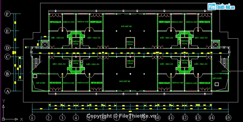 chung cư 9 tầng,cad chung cư 9 tầng,file cad chung cư 9 tầng
