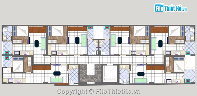 chung cư mini,Sketchup nội thất chung cư,chung cư 7 tầng 7.8x25.4m,Chung cư mini 7 tầng 7.8x25.4m
