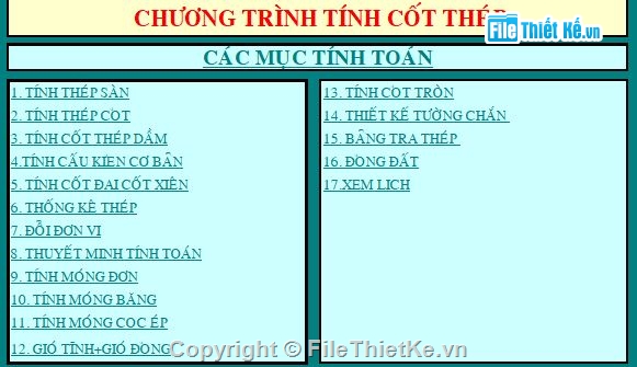 tính toán,thép,bảng tính toán,Lisp tính toán,dầm cột