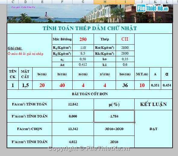 tính toán,thép,bảng tính toán,Lisp tính toán,dầm cột